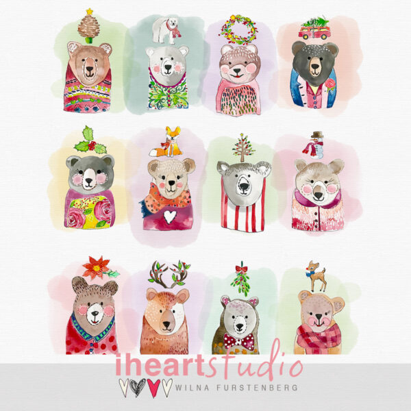 12 Bears Of Christmas