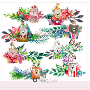 Christmas Bear Bouquets